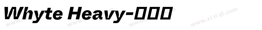 Whyte Heavy字体转换
